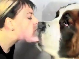 French Kiss Dog Girl Porn - Girl Kisses Dog